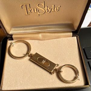 New in box, “M” monogram quick release keys holder.